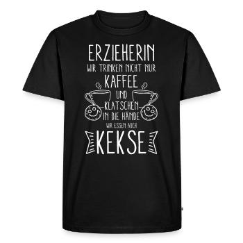 Erzieherin Abschiedsgeschenk - Männer Premium Bio T-Shirt - Schwarz - Vorne - Nico (187cm)