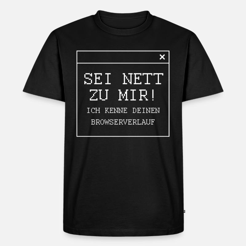 Informatiker Spruch - Männer Premium Bio T-Shirt - Schwarz