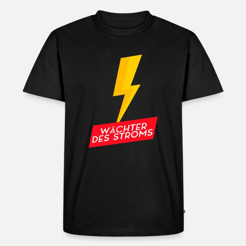 Wächter des Stroms - Männer Premium Bio T-Shirt - Schwarz