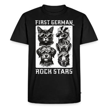 Bremen Town Musiciens Contes de fées allemands - T-shirt Premium bio Homme - noir - Devant - Nico (187cm)