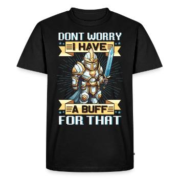 Gamer Gaming RPG Rollenspiel PC Paladin - T-shirt Premium bio Homme - noir - Devant - Nico (187cm)