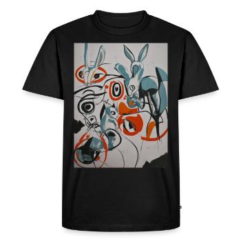 Homage to Alice by Benjamin Iddouche - Men's Premium Organic T-Shirt - black - Front - Nico (187cm)
