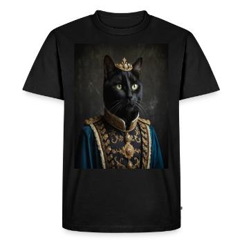 Chat debout en costume oriental - T-shirt Premium bio Homme - noir - Devant - Nico (187cm)