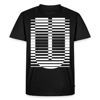 INITIAL U - Men's Premium Organic T-Shirt - black - Front - Nico (187cm)