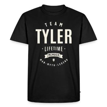 Team Tyler Lifetime Member Funny Name Tyler - Men's Premium Organic T-Shirt - black - Front - Nico (187cm)