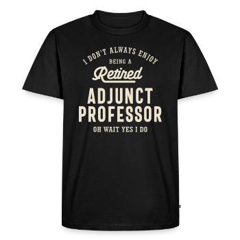 Retired Adjunct Professor Pride - Men's Premium Organic T-Shirt - black - Front - Nico (187cm)