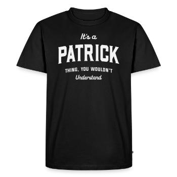 C’est un truc de Patrick que vous ne comprendriez pas - T-shirt Premium bio Homme - noir - Devant - Nico (187cm)
