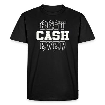 Meilleur argent jamais personnalisé Nom Cash - T-shirt Premium bio Homme - noir - Devant - Nico (187cm)