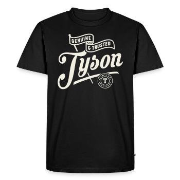 Nom Tyson Custom - Tyson - T-shirt Premium bio Homme - noir - Devant - Nico (187cm)