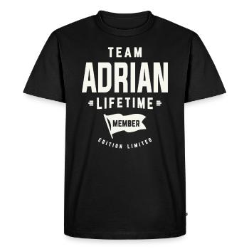 Team Adrian Lifetime Member Funny Name Adrian - Men's Premium Organic T-Shirt - black - Front - Nico (187cm)