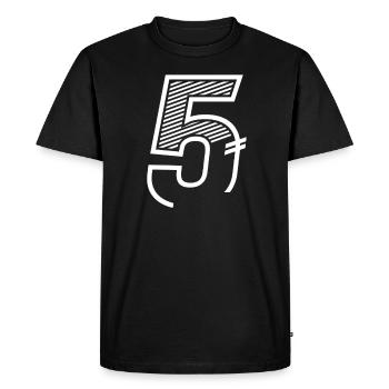 Numéro 5 Maillot de sport 5e anniversaire - T-shirt Premium bio Homme - noir - Devant - Nico (187cm)