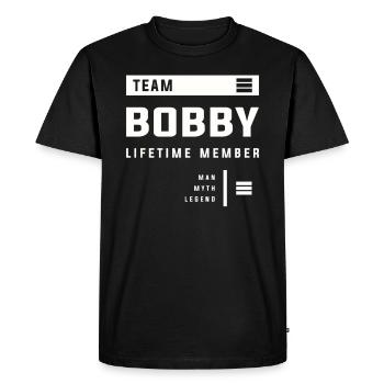 Team Bobby Lifetime Member Funny Name Bobby - Men's Premium Organic T-Shirt - black - Front - Nico (187cm)