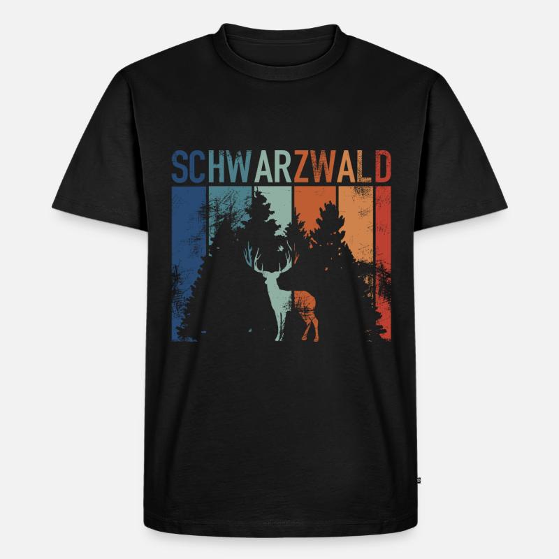 Schwarzwald - Männer Premium Bio T-Shirt - Schwarz