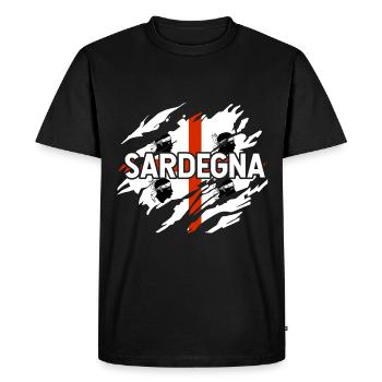 Sardaigne Camping - T-shirt Premium bio Homme - noir - Devant - Nico (187cm)