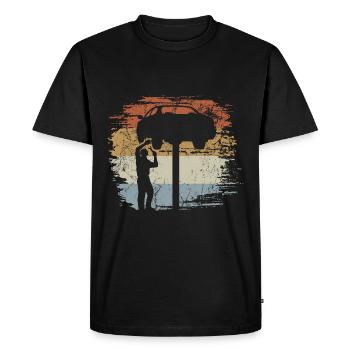 Mécanicien automobile - Atelier - Mécanicien - T-shirt Premium bio Homme - noir - Devant - Nico (187cm)