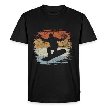 Snowboard, Halfpipe, Sports d’hiver, Ski - T-shirt Premium bio Homme - noir - Devant - Nico (187cm)