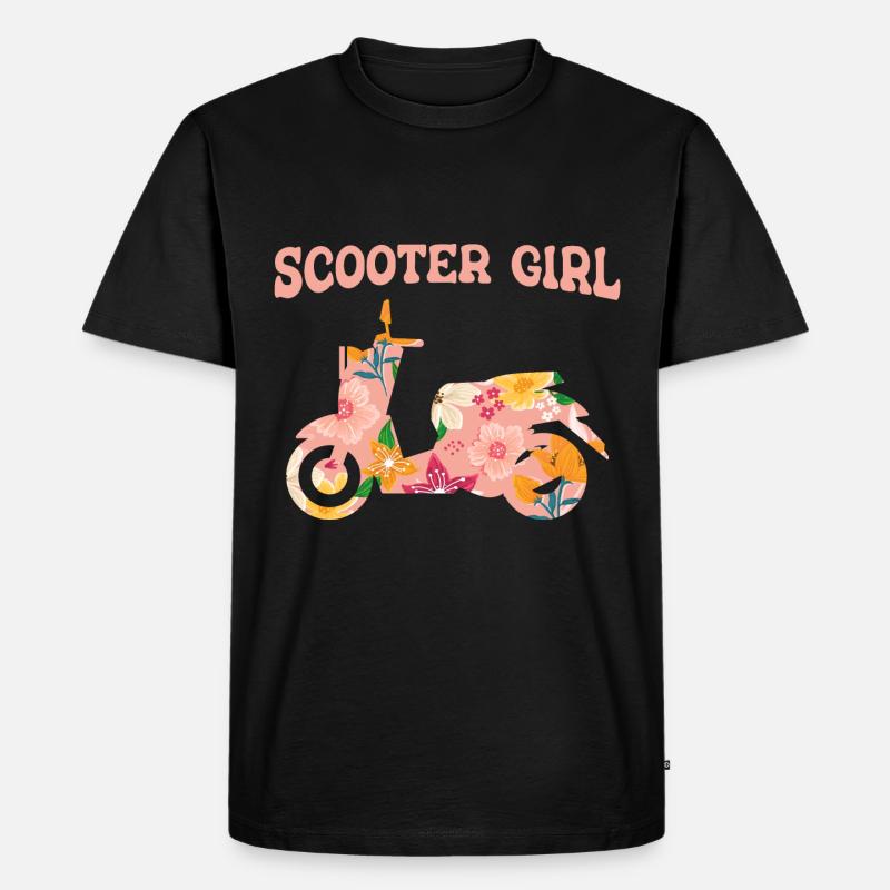 Motorroller Mofa Moped Roller - Männer Premium Bio T-Shirt - Schwarz