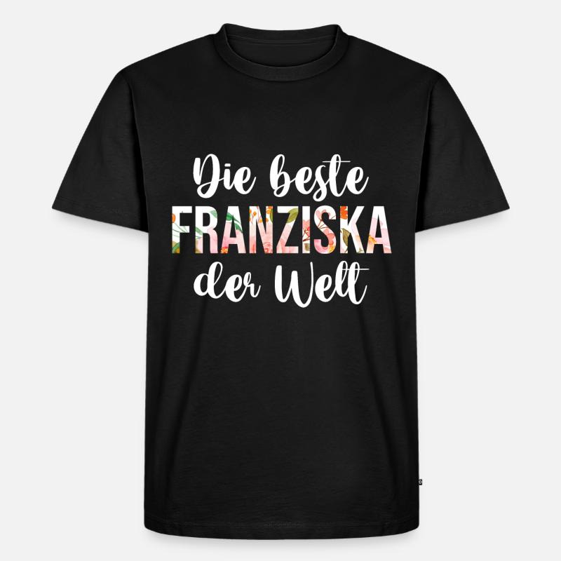 Franziska - Männer Premium Bio T-Shirt - Schwarz