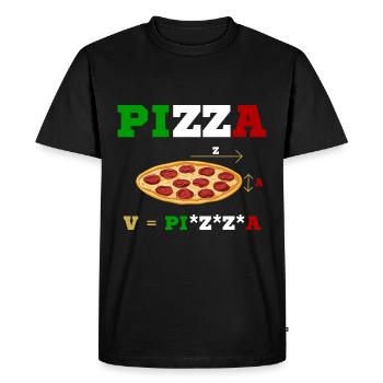 Pizza Formula Italy Pizzeria Margherita Cadeau - T-shirt Premium bio Homme - noir - Devant - Nico (187cm)