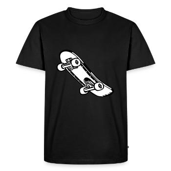 skate Board - T-shirt Premium bio Homme - noir - Devant - Nico (187cm)