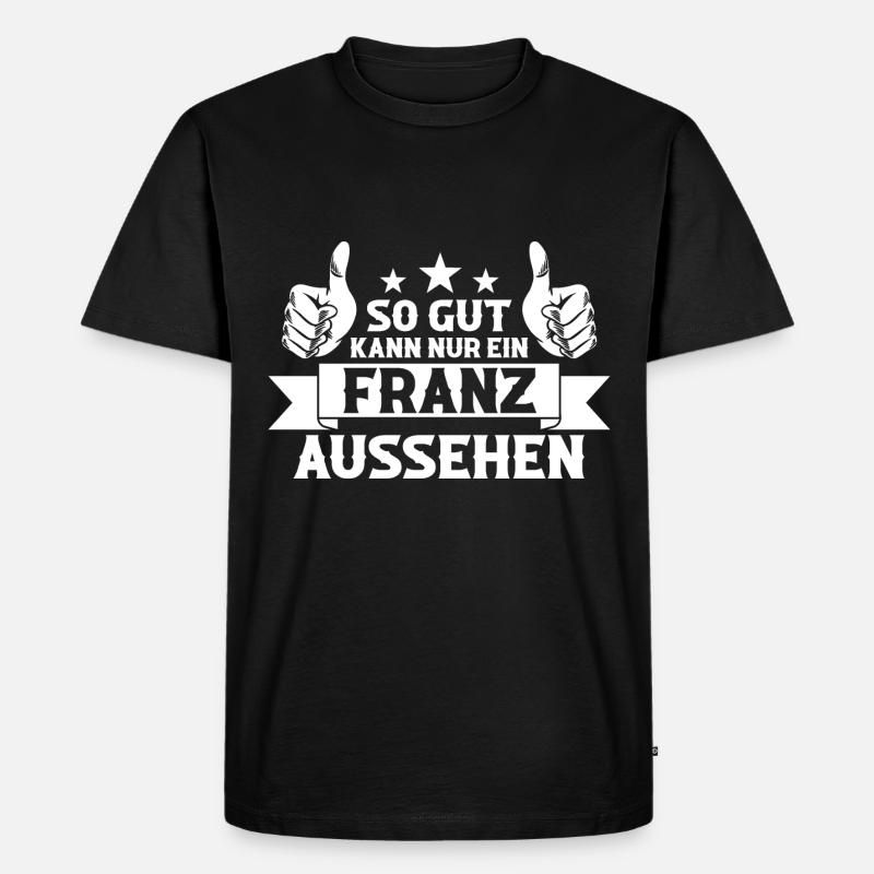 Franz - Männer Premium Bio T-Shirt - Schwarz
