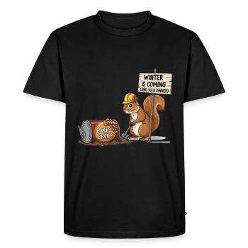 Cool Squirrel - Men's Premium Organic T-Shirt - black - Front - Nico (187cm)