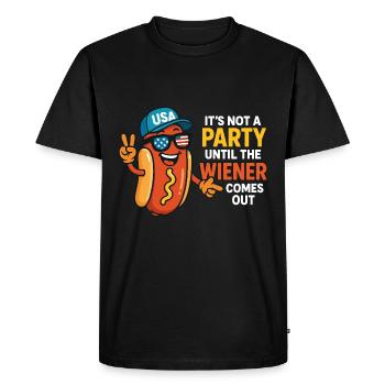It's Not A Party Until The Wiener Comes Out Funny - T-shirt Premium bio Homme - noir - Devant - Nico (187cm)