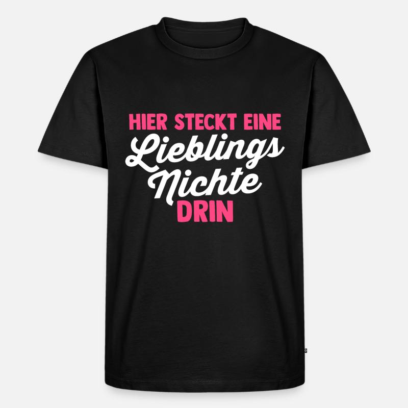 Nichte - Männer Premium Bio T-Shirt - Schwarz