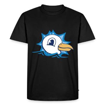 Mouette Mouette à plumes Animal à plumes - T-shirt Premium bio Homme - noir - Devant - Nico (187cm)