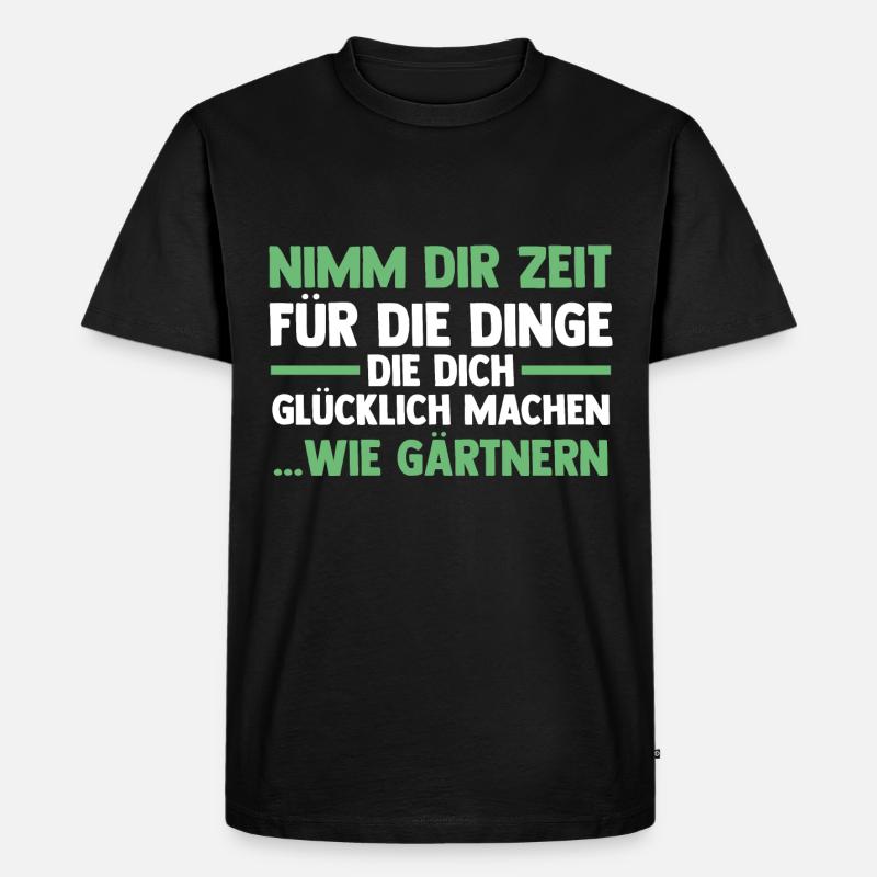 Gartenarbeit Hobbygärtner Gärtner Garten - Männer Premium Bio T-Shirt - Schwarz