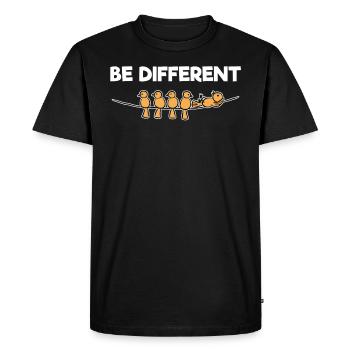Soyez différent - T-shirt Premium bio Homme - noir - Devant - Nico (187cm)