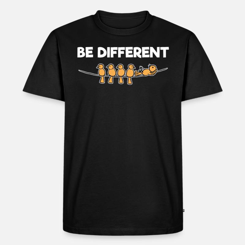 Be Different - Männer Premium Bio T-Shirt - Schwarz