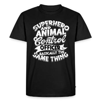 Sauvetage animal Bien-être animal Chien Chat Animal de compagnie Li - T-shirt Premium bio Homme - noir - Devant - Nico (187cm)