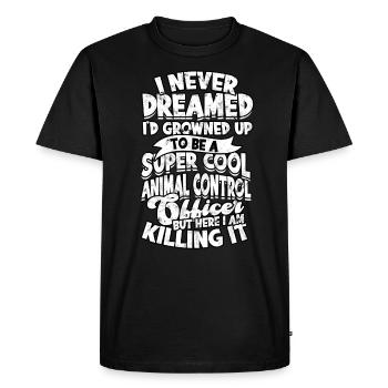 Sauvetage animal Bien-être animal Chien Chat Animal de compagnie Li - T-shirt Premium bio Homme - noir - Devant - Nico (187cm)