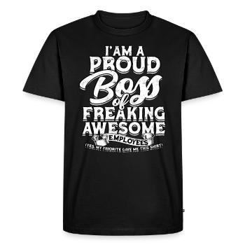 Directeur Général Chef Cadeau Idée Cadeau Travail - T-shirt Premium bio Homme - noir - Devant - Nico (187cm)