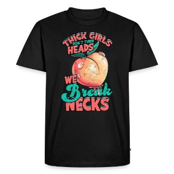 Dick Cuisses épaisses Cuisses épaisses Cuisses - T-shirt Premium bio Homme - noir - Devant - Nico (187cm)