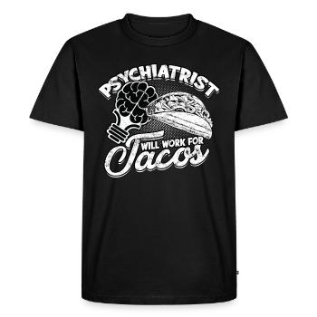 psychiatre thérapie cadeau idée cadeau psycholo - T-shirt Premium bio Homme - noir - Devant - Nico (187cm)