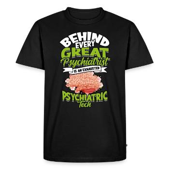 psychiatre thérapie cadeau idée cadeau psycholo - T-shirt Premium bio Homme - noir - Devant - Nico (187cm)