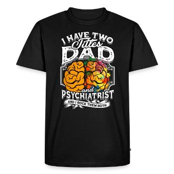 psychiatre thérapie cadeau idée cadeau psycholo - T-shirt Premium bio Homme - noir - Devant - Nico (187cm)
