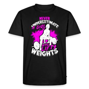 Deadlift Fitlochness Deadlift Gym - T-shirt Premium bio Homme - noir - Devant - Nico (187cm)