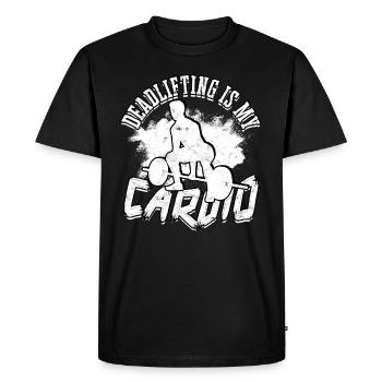 Deadlift Fitlochness Deadlift Gym - T-shirt Premium bio Homme - noir - Devant - Nico (187cm)
