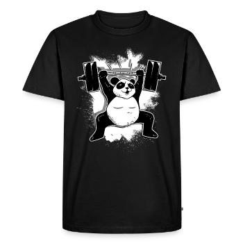 Deadlift Fitlochness Deadlift Gym - Men's Premium Organic T-Shirt - black - Front - Nico (187cm)