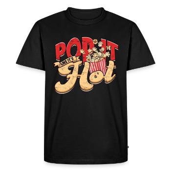 Popcorn Cinema Gift Gift Idea Film Mais Filma - Men's Premium Organic T-Shirt - black - Front - Nico (187cm)