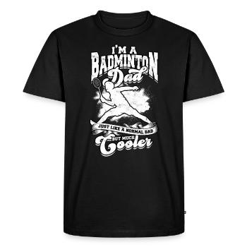 Badminton Père Joueur sportif Spike - T-shirt Premium bio Homme - noir - Devant - Nico (187cm)