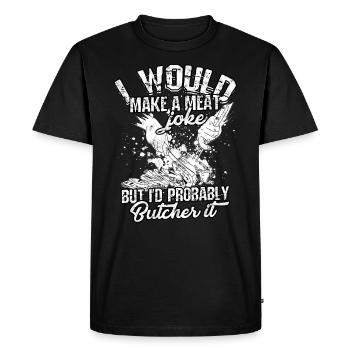 Boucher Fleischwitzschneider Koch Messer Metzgerei - T-shirt Premium bio Homme - noir - Devant - Nico (187cm)