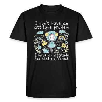 Bélier Reine Mars Avril Zodiaque Astrologie Bélier - T-shirt Premium bio Homme - noir - Devant - Nico (187cm)