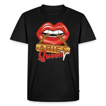 Bélier Reine Mars Avril Zodiaque Astrologie Bélier - T-shirt Premium bio Homme - noir - Devant - Nico (187cm)