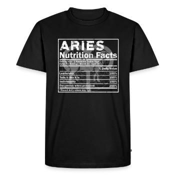 Bélier Reine Mars Avril Zodiaque Astrologie Bélier - T-shirt Premium bio Homme - noir - Devant - Nico (187cm)