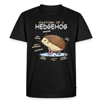 Propriétaires de hérissons Hérissons amoureux animal mignon - T-shirt Premium bio Homme - noir - Devant - Nico (187cm)