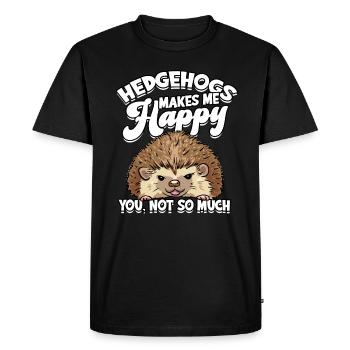 Propriétaires de hérissons Hérissons amoureux animal mignon - T-shirt Premium bio Homme - noir - Devant - Nico (187cm)